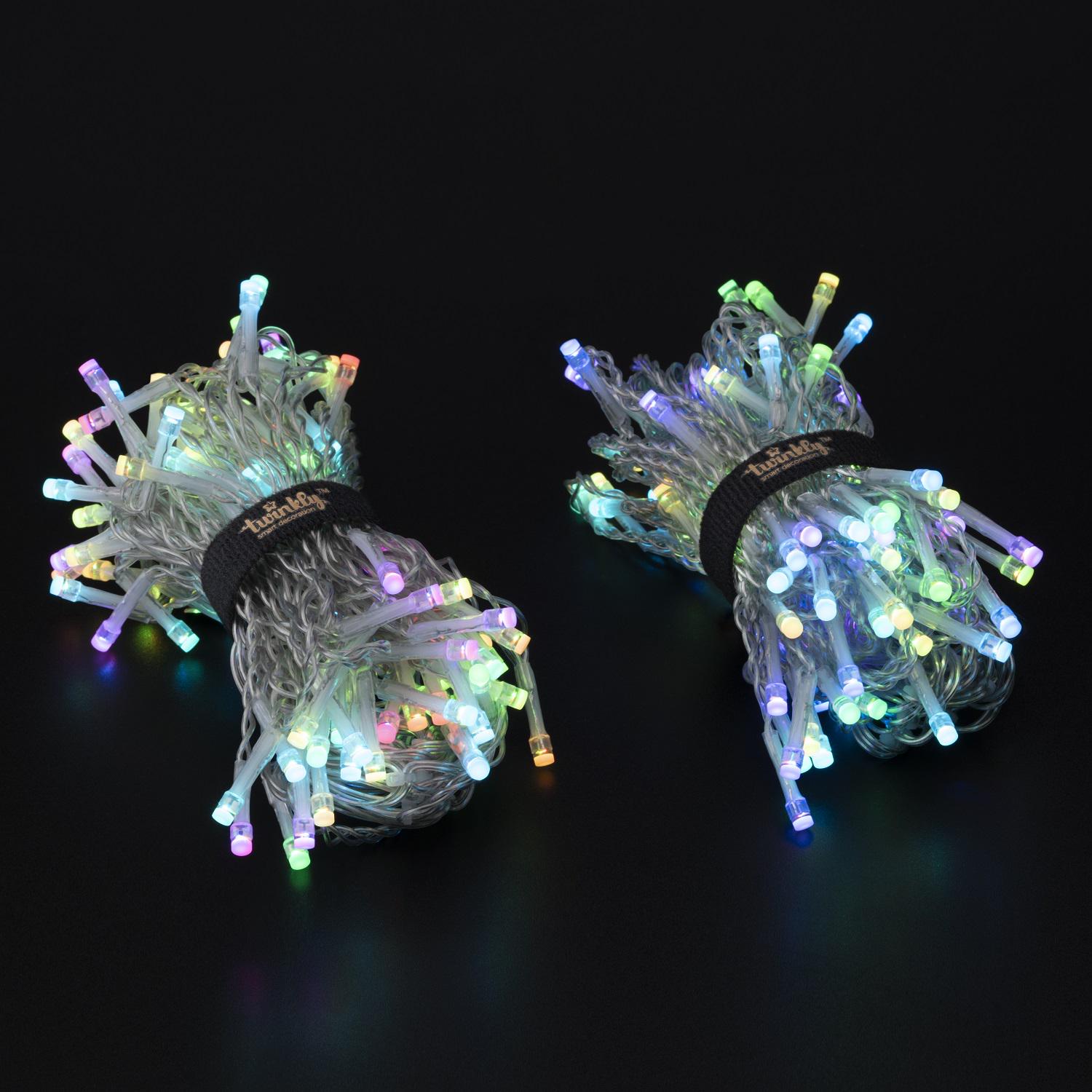 Гірлянда світлодіодна Twinkly Icicle RGBW Smart 190 ламп з прозорим кабелем 5 м (TWI190SPP-TEU) - фото 7