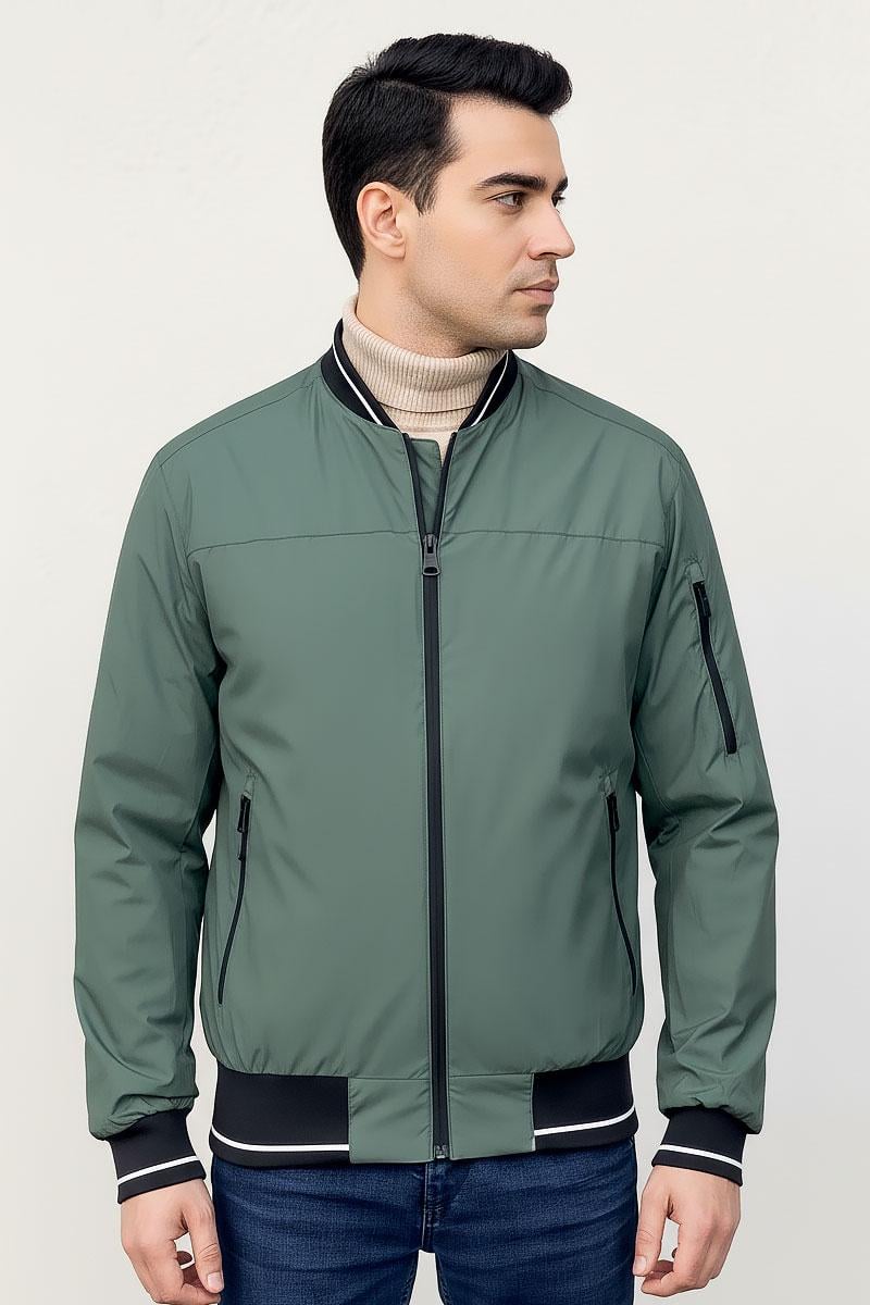 Куртка-бомбер мужская р. 56 Зеленый (SB-25287-green-myata) Куртка-бомбер мужская р. 56 Зеленый (SB-25287-green-myata)