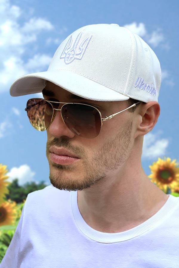 Бейсболка с вышивкой Braxton Тризуб унисекс Белый (1394) Бейсболка с вышивкой Braxton Тризуб унисекс Белый (1394)