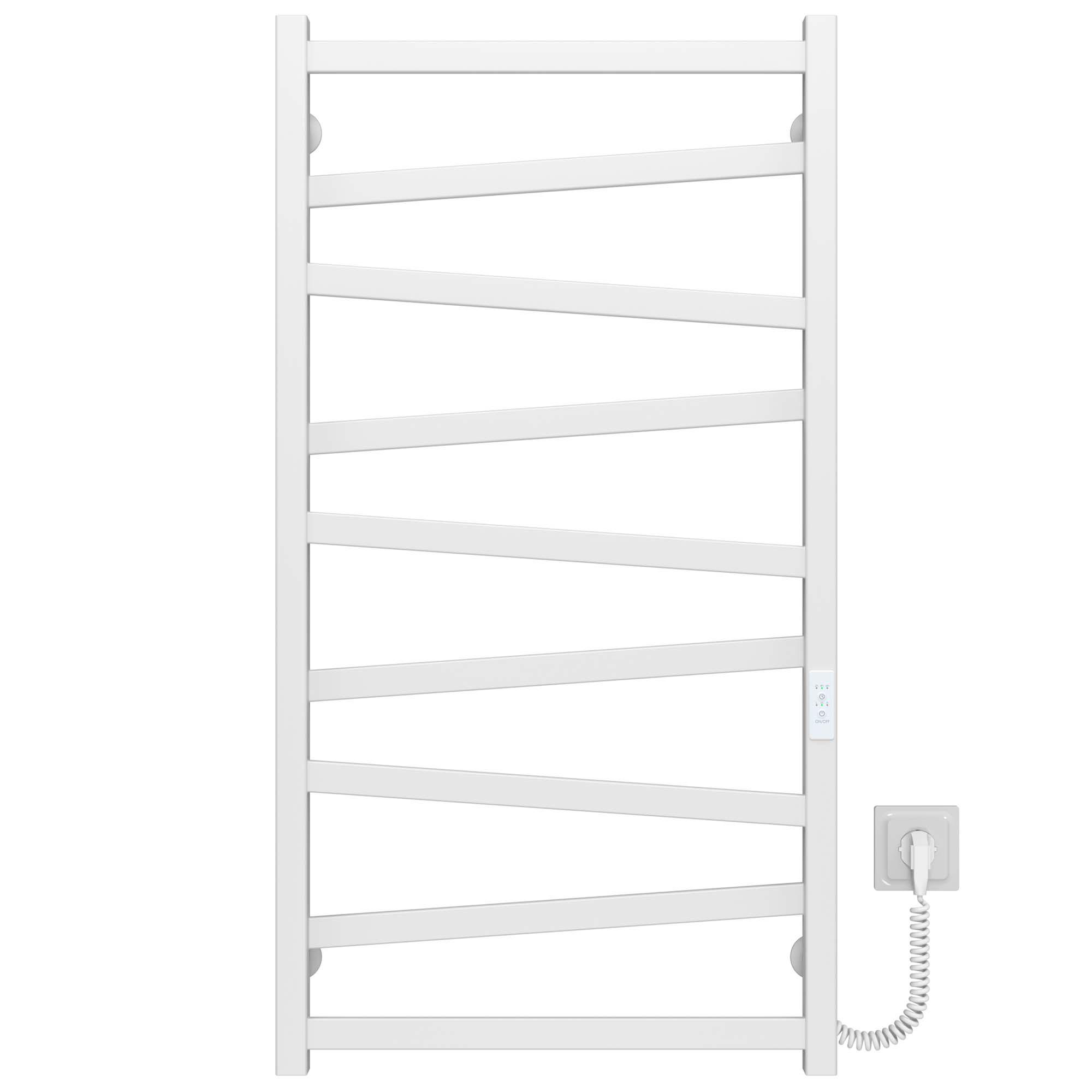 Полотенцесушитель электрический Deffi Alpha П9 WD04 правое подключение нержавеющая сталь 500х1000 мм Белый (A.AL.100.50.9.E.W.R.4)