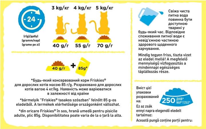 Корм сухий для стерилізованих кішок Friskies Sterilized з лососем/тунцем та овочами 1,5 кг - фото 4 Корм сухий для стерилізованих кішок Friskies Sterilized з лососем/тунцем та овочами 1,5 кг - фото 4