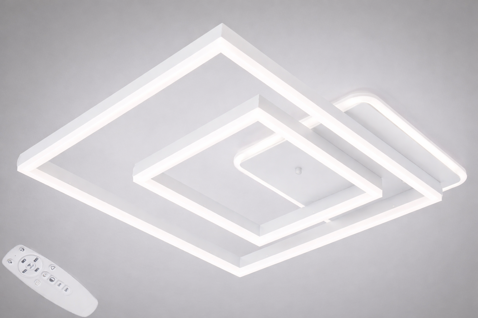 Люстра потолочная LED 84W/димер/пульт Белый (2550WH LED 3color dimmer) Люстра потолочная LED 84W/димер/пульт Белый (2550WH LED 3color dimmer)