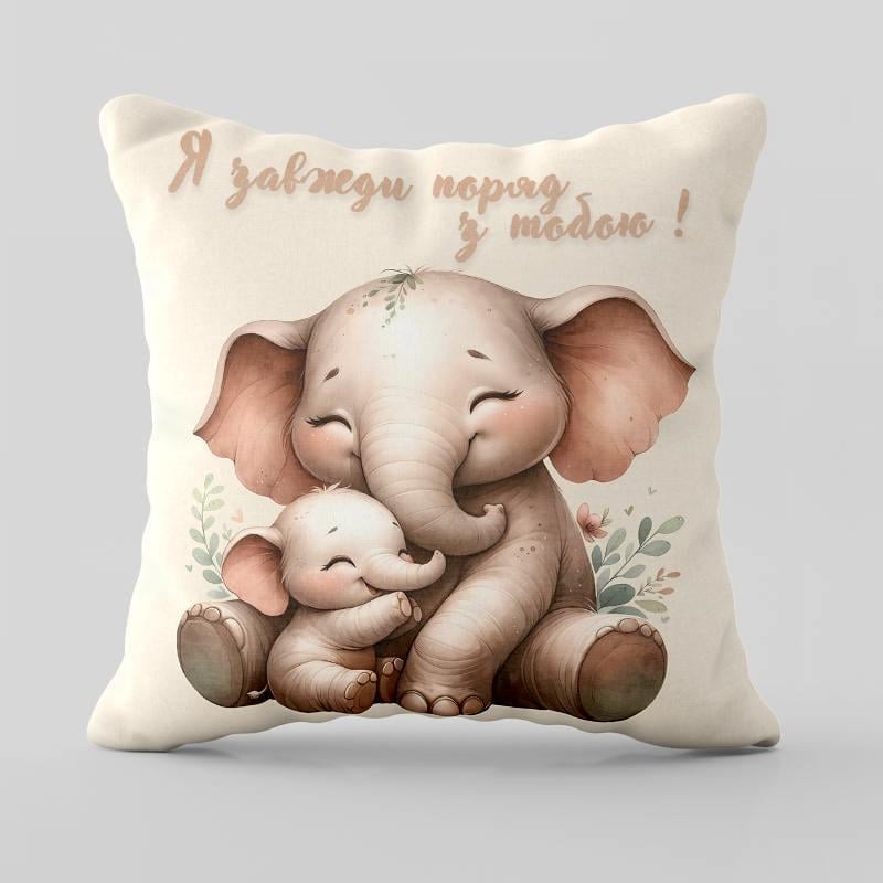 Подушка 3D слоники поддержки 28960 50х50 см (5046363)