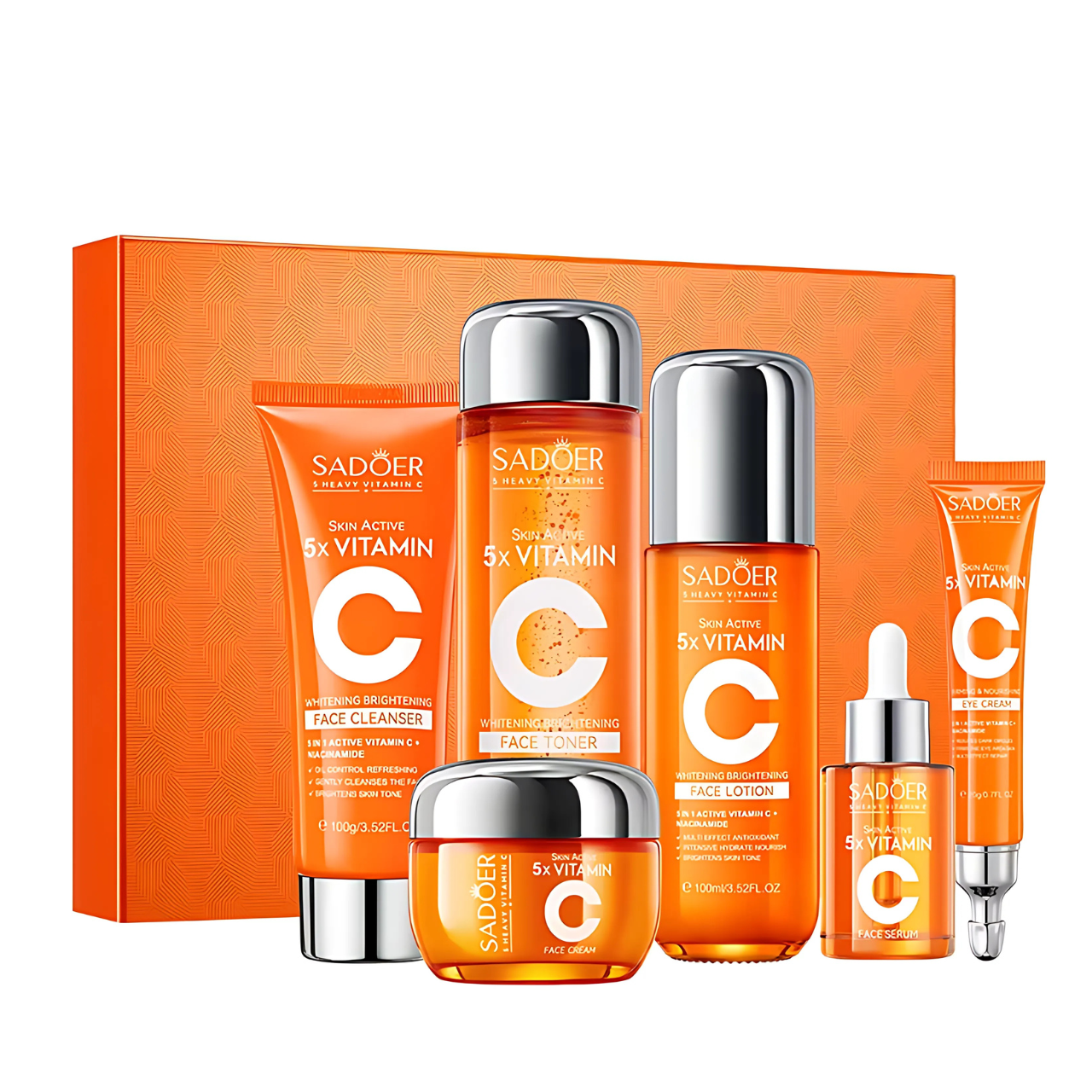 Подарочный набор косметики по уходу за кожей лица Sadoer Skin Active 5x Vitamin 6в1 (SD08060) Подарочный набор косметики по уходу за кожей лица Sadoer Skin Active 5x Vitamin 6в1 (SD08060)