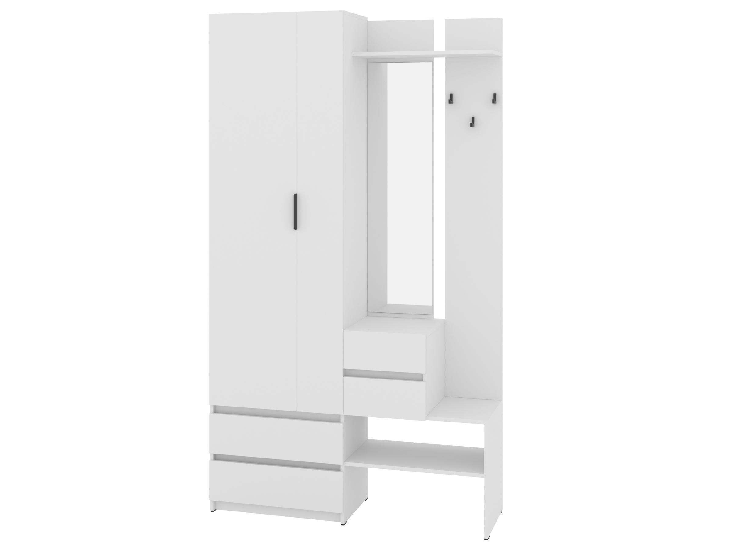 Прихожая PEHOTIN Персей 120х36х210,6 см Белая (PN-101892)