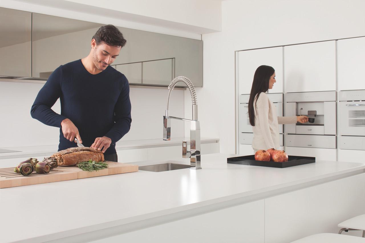 Смеситель для кухни Grohe Eurocube с гибким изливом (31395000) - фото 5 Смеситель для кухни Grohe Eurocube с гибким изливом (31395000) - фото 5