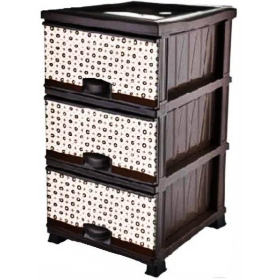 Комод пластиковый Elif Plastik 10350 Louis 3 яруса