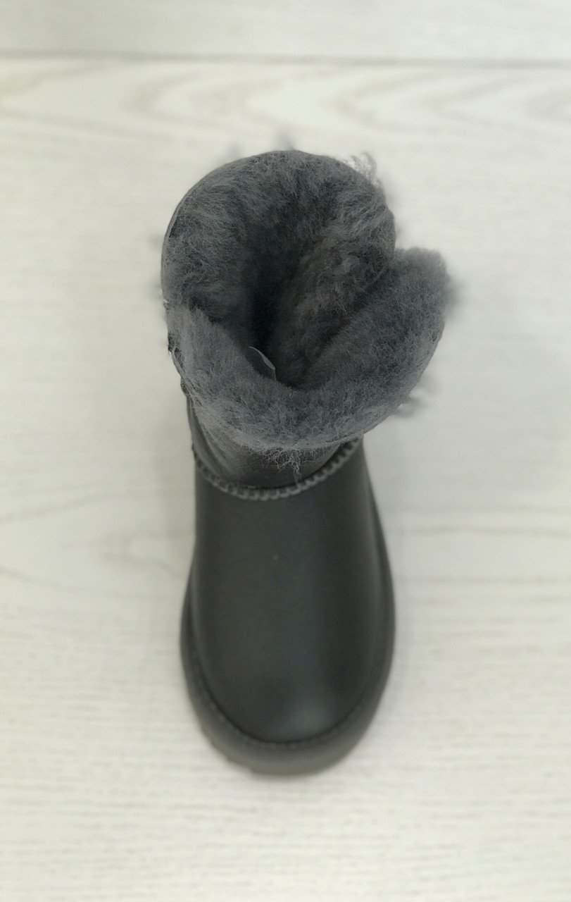 Угги с пуговицей Australian Merino Kids Button детские из кожи р. 24 Серый - фото 3 Угги с пуговицей Australian Merino Kids Button детские из кожи р. 24 Серый - фото 3