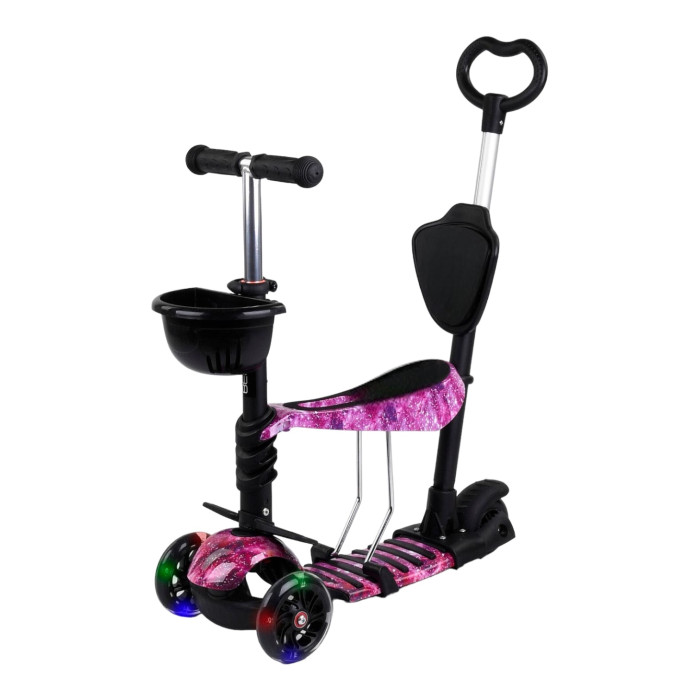 Самокат детский Scooter Галактика с родительской ручкой и сиденьем (36290935) Самокат детский Scooter Галактика с родительской ручкой и сиденьем (36290935)