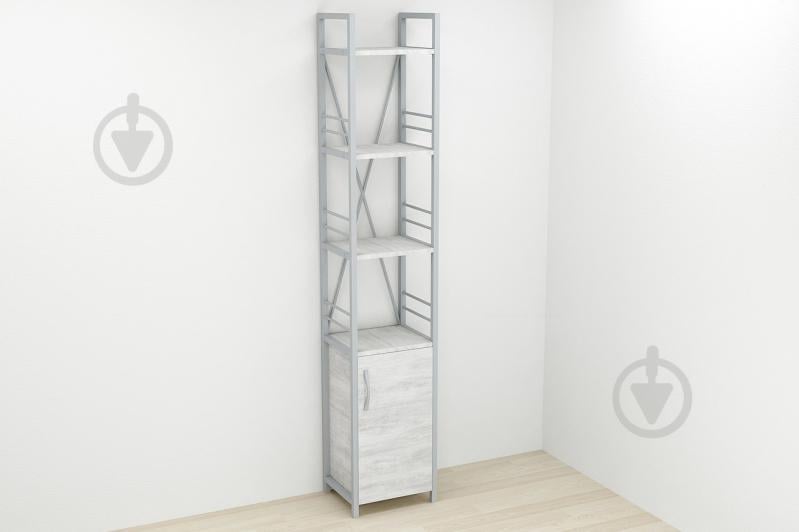 Этажерка 4/34 Ferrum-decor Серии Конект с тумбой  179x34x28 Серый ДСП Урбан Лайт (FD1062)