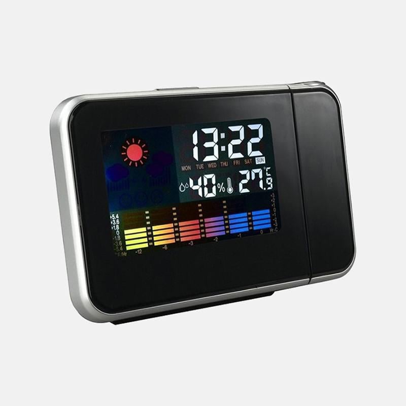 Часы цифровые проекционные DS 8190 с температурой влажностью и цветным дисплеем Часы цифровые проекционные DS 8190 с температурой влажностью и цветным дисплеем
