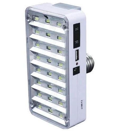 Фонарь-лампа на цоколь Luxury 9817 24SMD E27 встроенный аккумулятор пульт ДУ (543051)