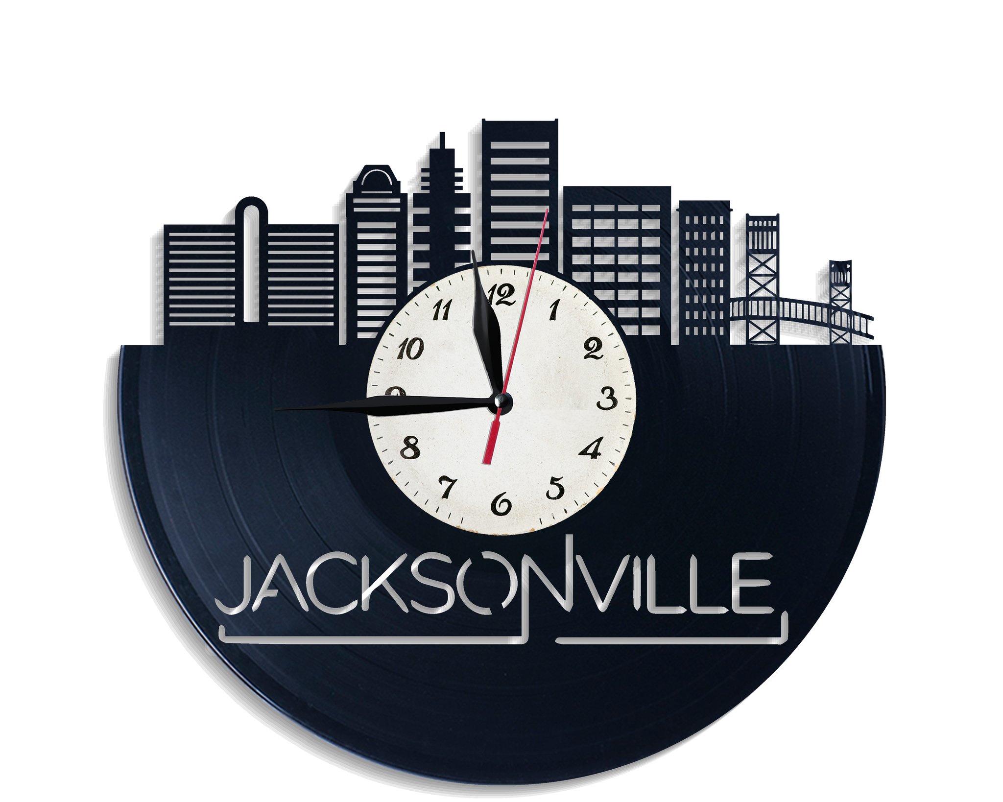 Часы настенные Джексонвилл 2684 из виниловой пластинки