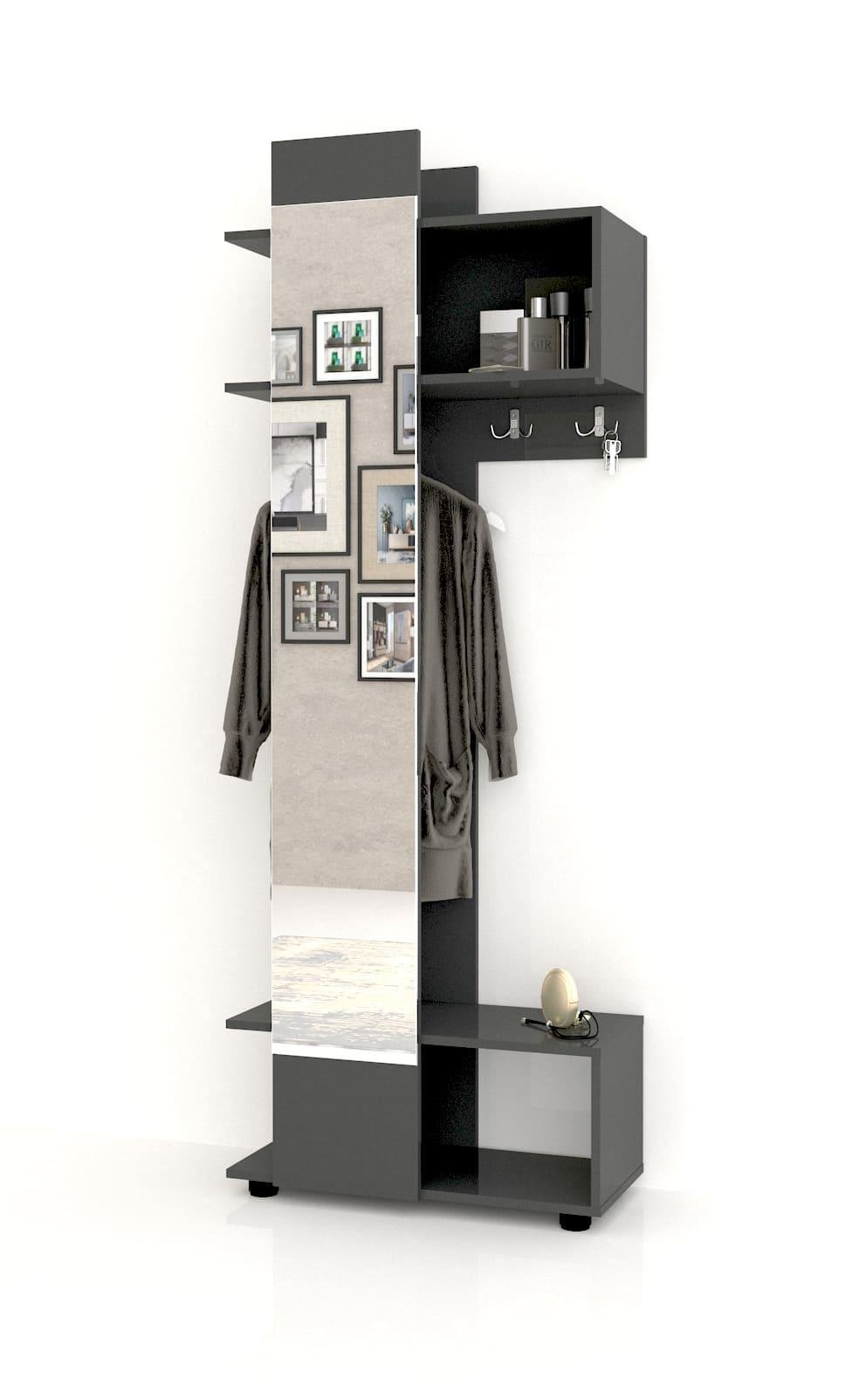 Вешалка в прихожую Мастер Форм Аякс левосторонняя 700х325х1880 мм Антрацитовый (20933) - фото 1 Вешалка в прихожую Мастер Форм Аякс левосторонняя 700х325х1880 мм Антрацитовый (20933) - фото 1
