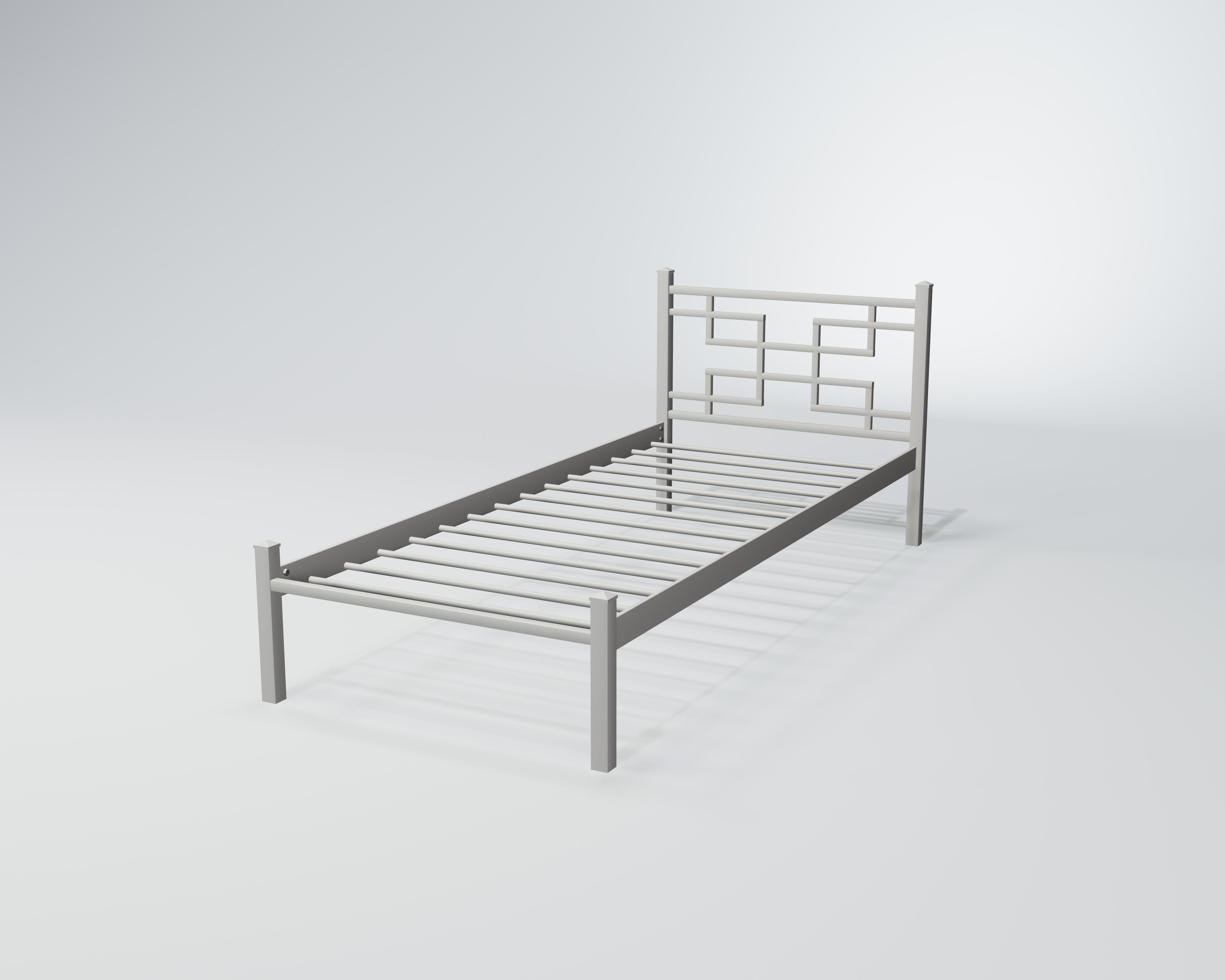 Кровать металлическая Фавор Мини 90x190 см Белый бархат