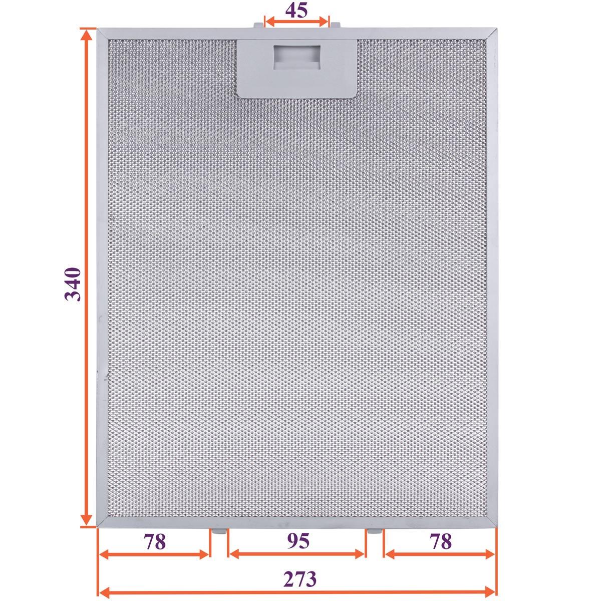 Фильтр жировой для вытяжки металлический под защелки 273x340x8 мм (00000056182) - фото 2 Фильтр жировой для вытяжки металлический под защелки 273x340x8 мм (00000056182) - фото 2