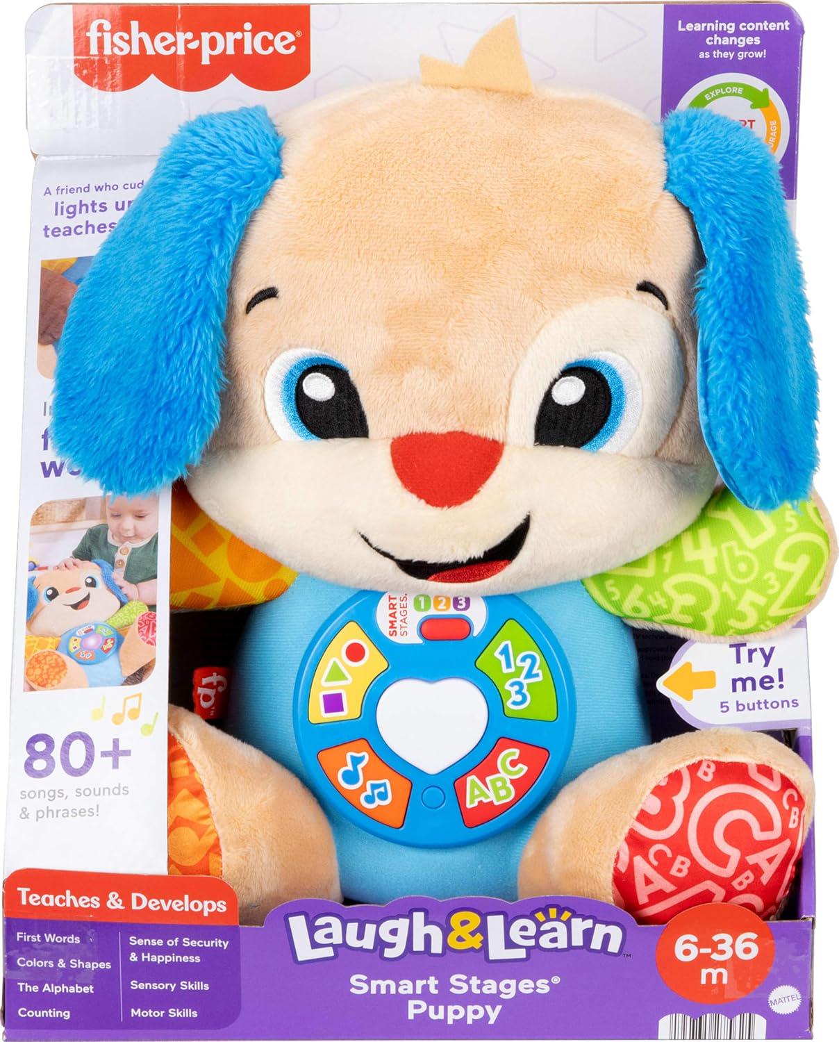 Игрушка интерактивная Fisher-Price Baby Smart Stages Puppy Musical Plush with Lights