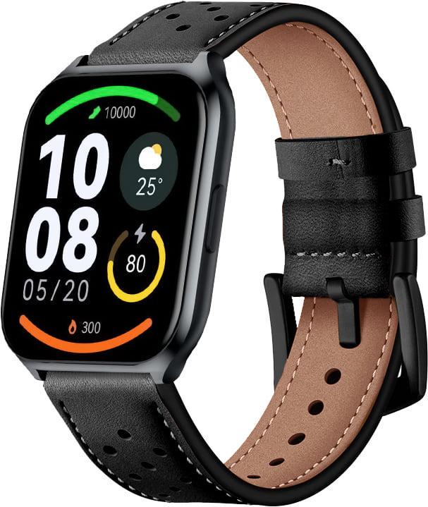 Ремінець шкіряний Classico для Haylou Watch 2 Pro LS02 Pro Black (40796-2B)