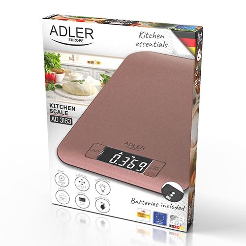 Весы кухонные электронные Adler AD3183 с подсветкой дисплея до 5 кг Copper (612317) - фото 8