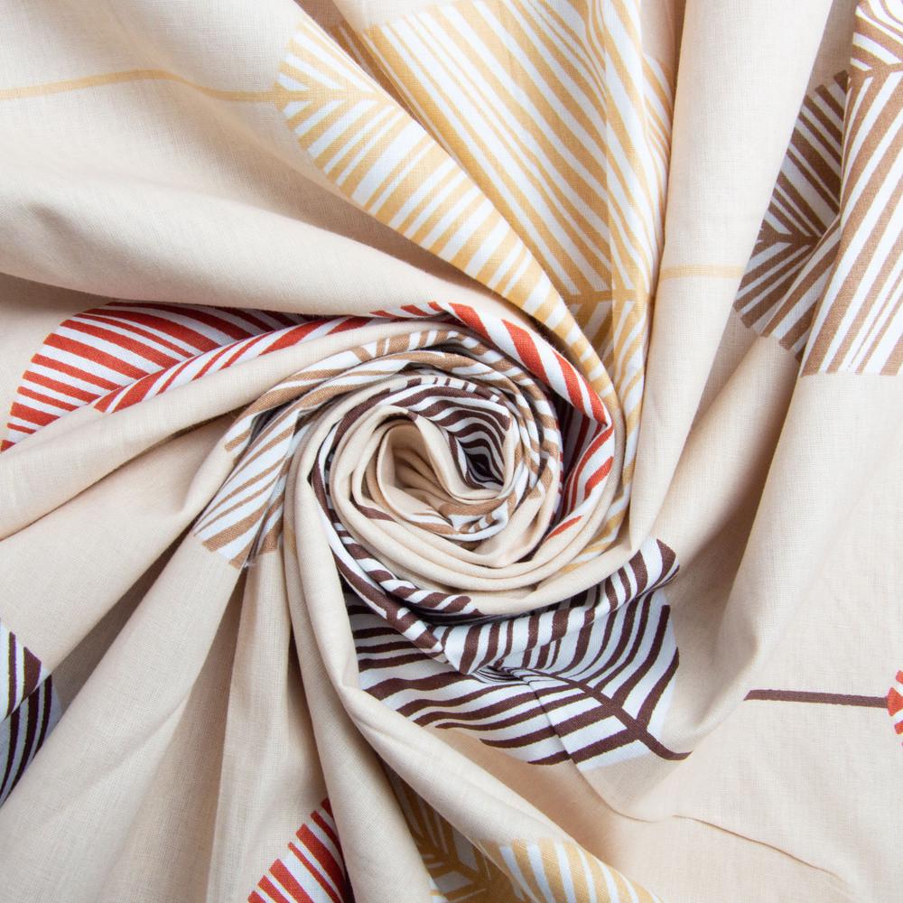 Ткань бязь ранфорс для постельного белья 25300 V-13 Лист большой 130 г/м2 240 см Бежевый (2368842548)