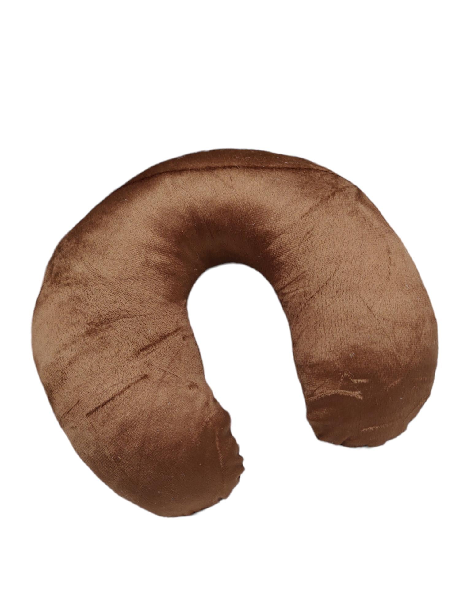 Подушка дорожня 31x31x10 см Коричневий (1558)