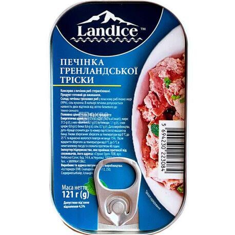 Печінка гренландської тріски LandIce 121 г