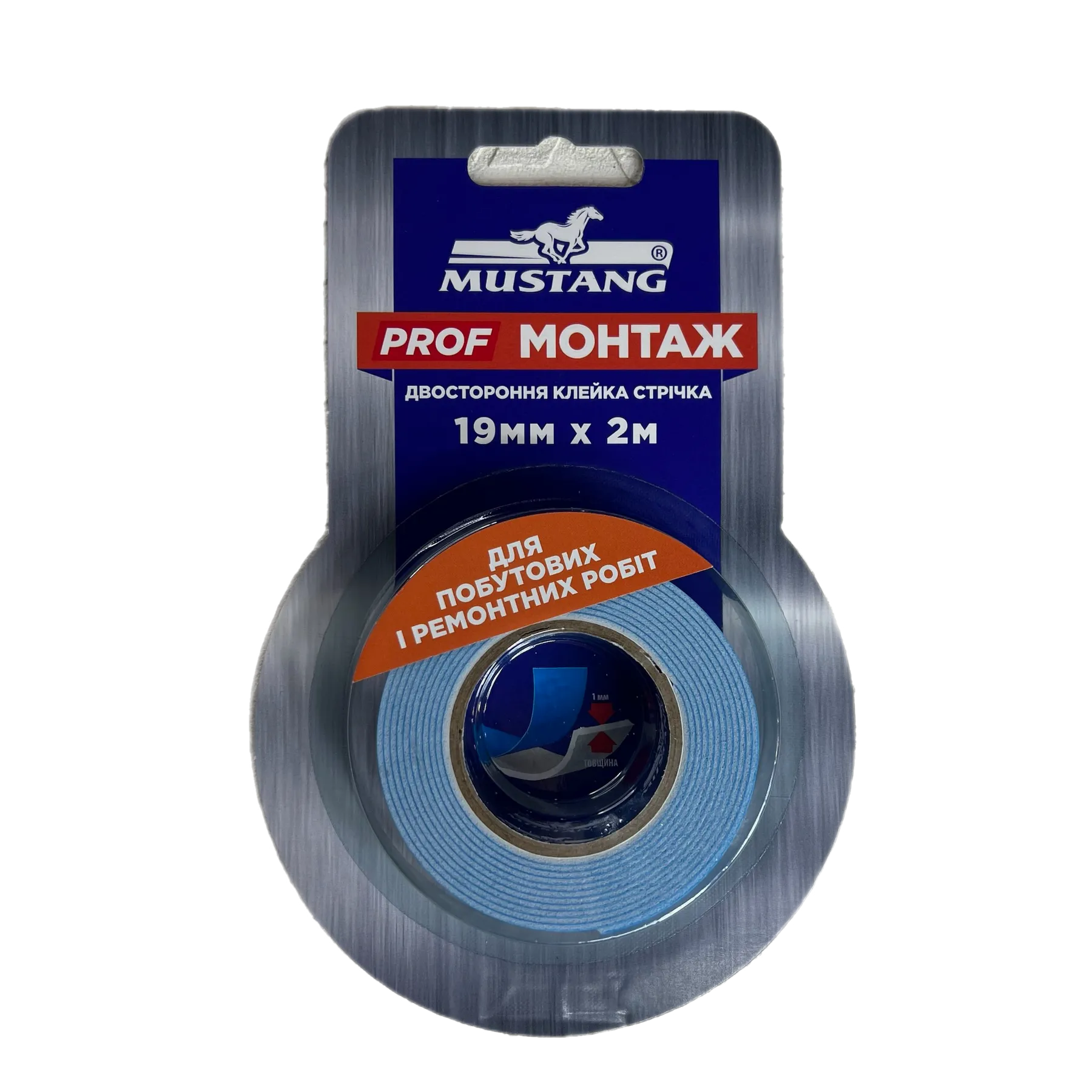 Лента двухсторонняя Prof Монтаж Mustang 19 мм х 2 м Лента двухсторонняя Prof Монтаж Mustang 19 мм х 2 м