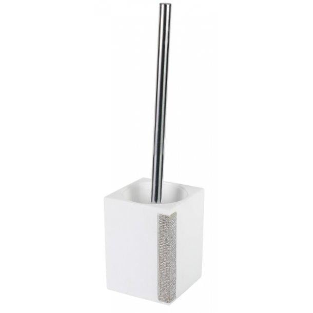 Щетка для туалета Axentia Линдос с декором полигума 9,2x38,5x9,2 см Белый (134350)
