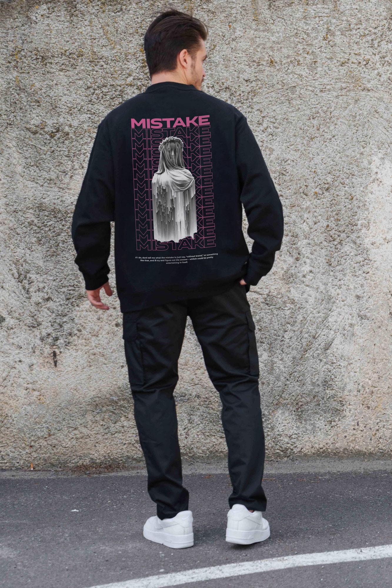 Світшот оверсайз з принтом Without Mistake 2XL/3XL Black (2XL/3XL8055632) - фото 2
