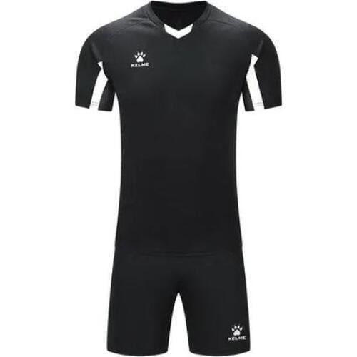 Комплект футбольної форми дитячий Kelme LEON 110 см Чорно-білий (7351ZB3130.9003)