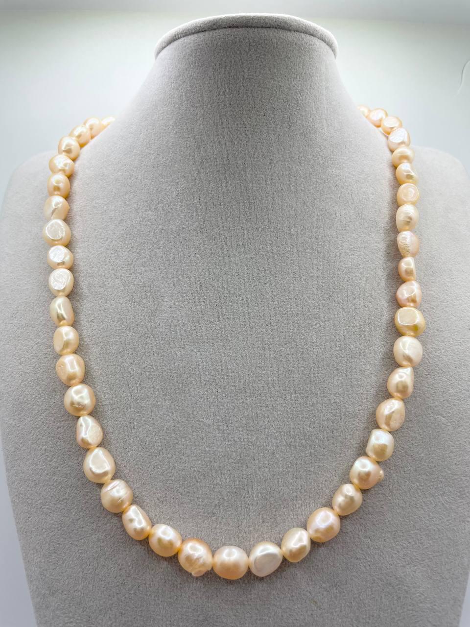 Бусы жемчуг 45 см Розовый (9268)