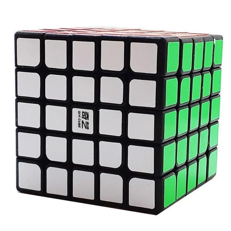 Головоломка кубик Рубика QiYi MofangGe 159 5х5 с наклейками Black (2990433589)