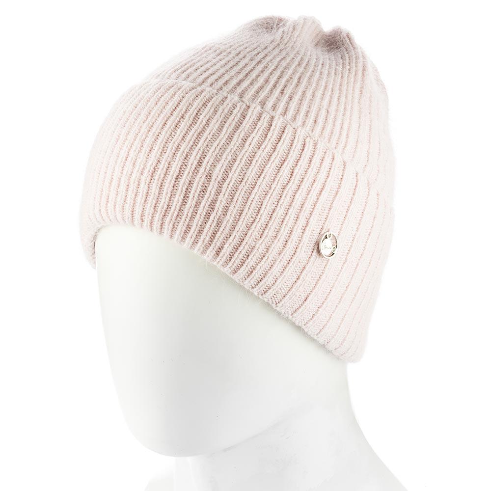 Шапка женская ангоровая сверху собрана Atrics WH909 утепленная флисом с отворотом Светлый пудровый - фото 1 Шапка женская ангоровая сверху собрана Atrics WH909 утепленная флисом с отворотом Светлый пудровый - фото 1