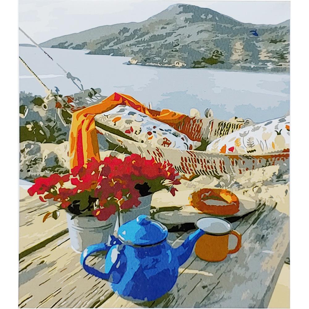 Картина по номерам Strateg Оставьте чай с лаком 30x40 см (Str-SS-6560)