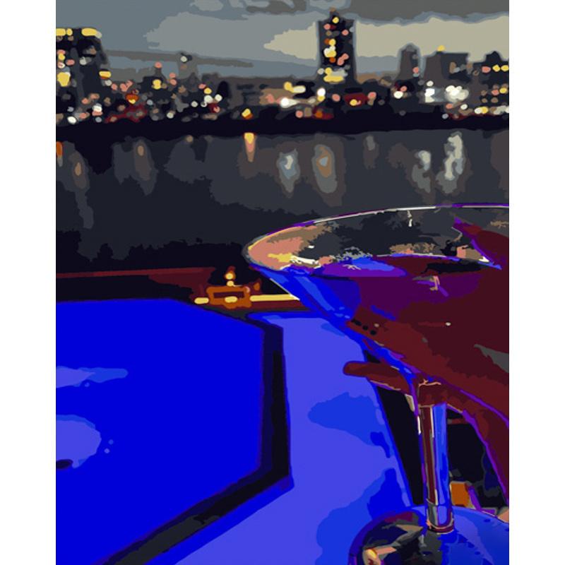 Картина по номерам Strateg Премиум Вечер у бассейна 40x50 см (GS794)