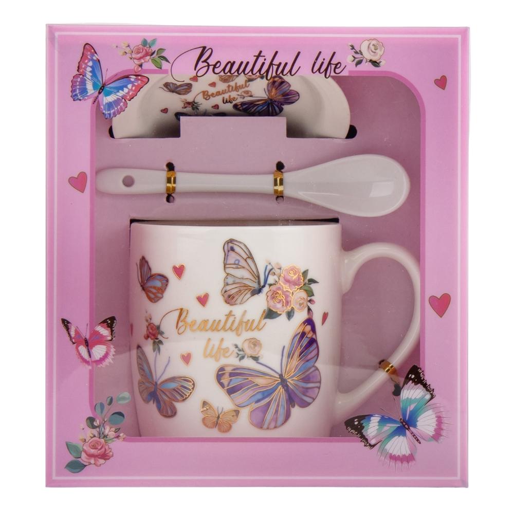 Кружка керамическая Elisey "Beautiful life" 350 мл Белый (9066-001)