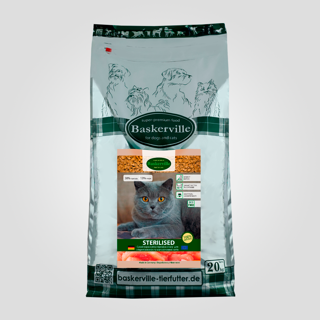 Корм сухой для стерилизованных кошек Baskerville Sterilised 20 кг (20502422) Корм сухой для стерилизованных кошек Baskerville Sterilised 20 кг (20502422)