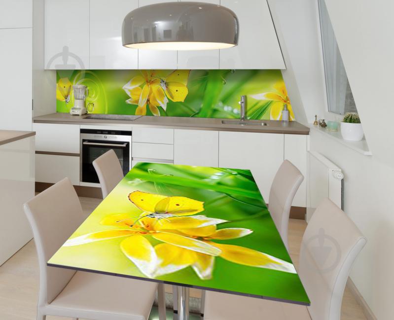 Наклейка 3Д виниловая на стол Zatarga «Луговая лимонница» 650х1200 мм (Z183437/1st)