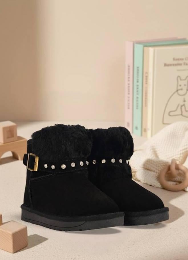 Угги детские Hengji 1907-1 натуральная замша и мех р. 36 Черный (30704791) - фото 4 Угги детские Hengji 1907-1 натуральная замша и мех р. 36 Черный (30704791) - фото 4