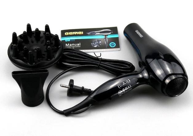 Фен Gemei GM-103 Pro с регуляцией скорости и температуры сенсорный датчик прикосновения 2200W Черный (-1007576238) - фото 3 Фен Gemei GM-103 Pro с регуляцией скорости и температуры сенсорный датчик прикосновения 2200W Черный (-1007576238) - фото 3