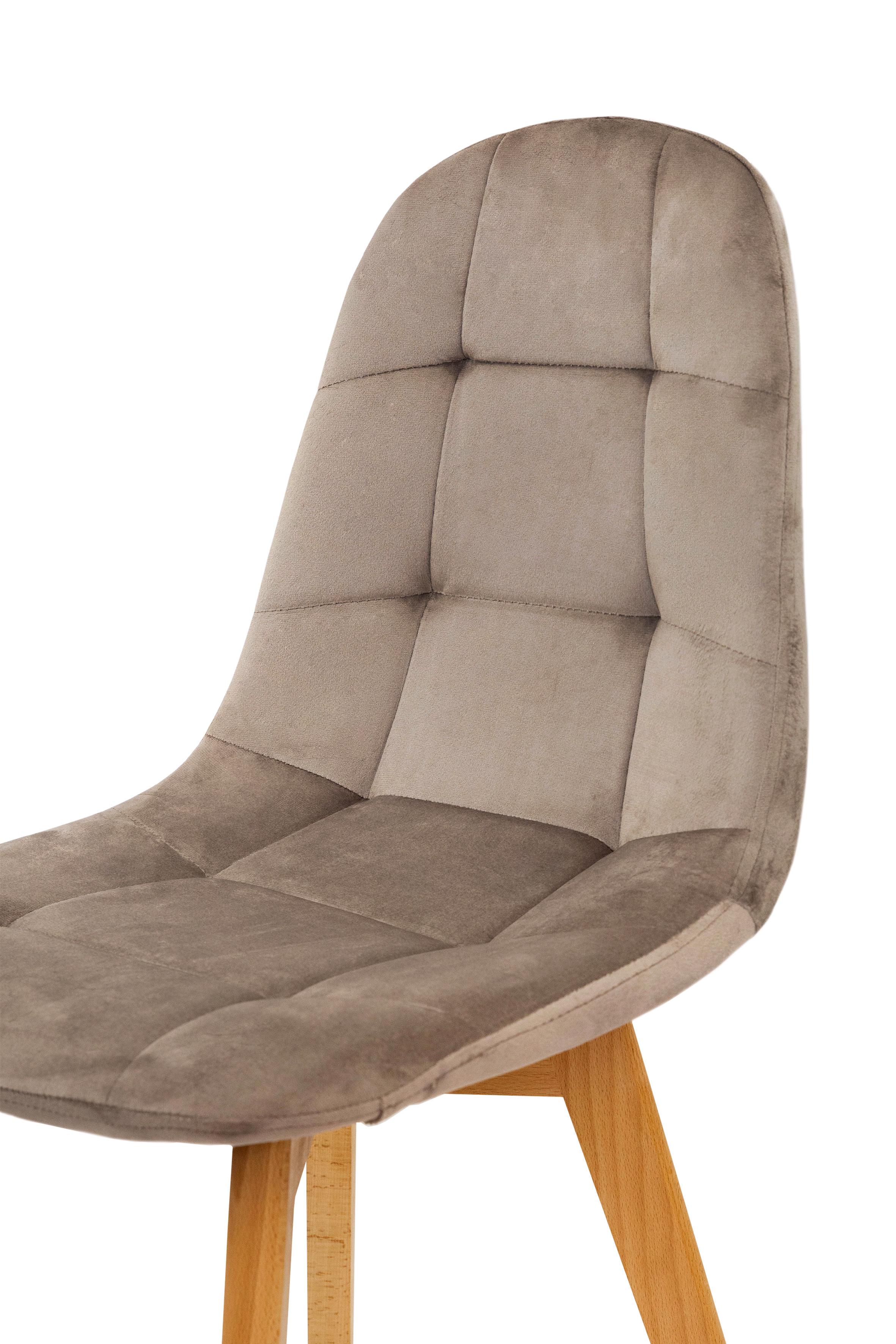 Стілець для кухні та вітальні Джастін Ірис велюр 460х840х500 мм Пісочний (GAА0054931) - фото 4 Стілець для кухні та вітальні Джастін Ірис велюр 460х840х500 мм Пісочний (GAА0054931) - фото 4