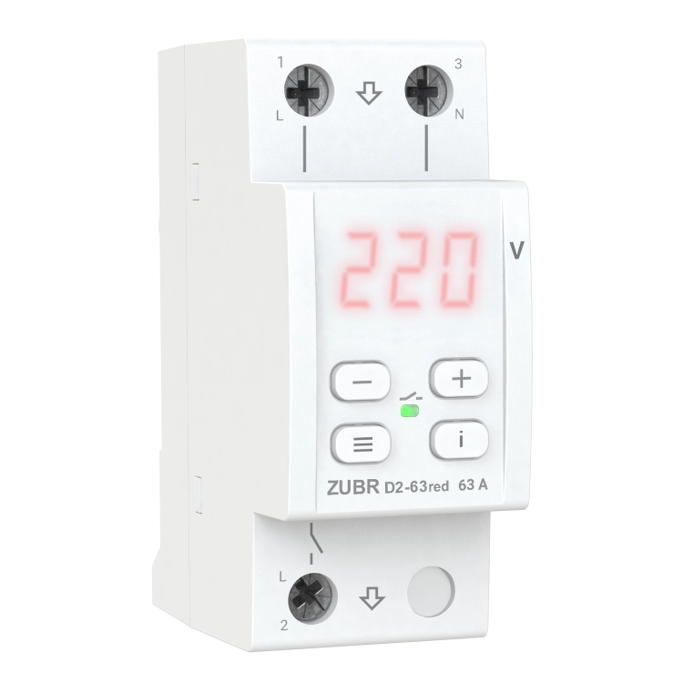 Реле напряжения ZUBR D2-63 Red (000184475) - фото 1