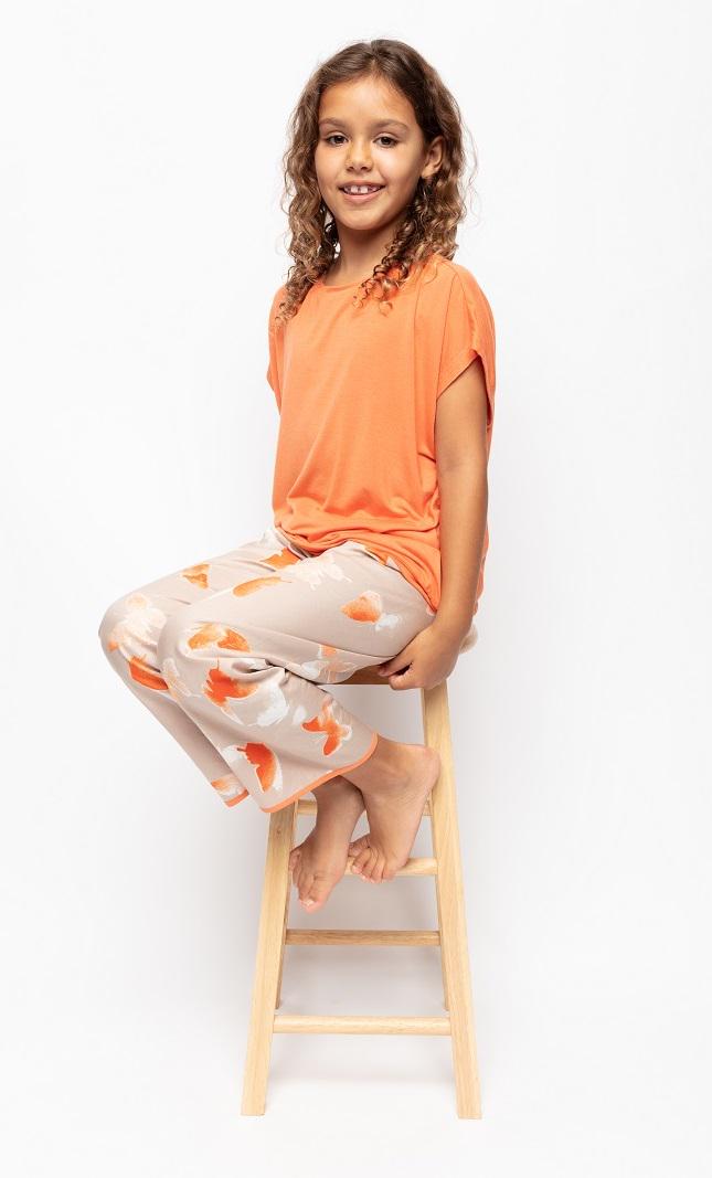 Піжама для дівчинки CYBERJAMMIES Sage 5966 6-7 років 122 см з принтом метелики Помаранчевий (5051877432475) - фото 2