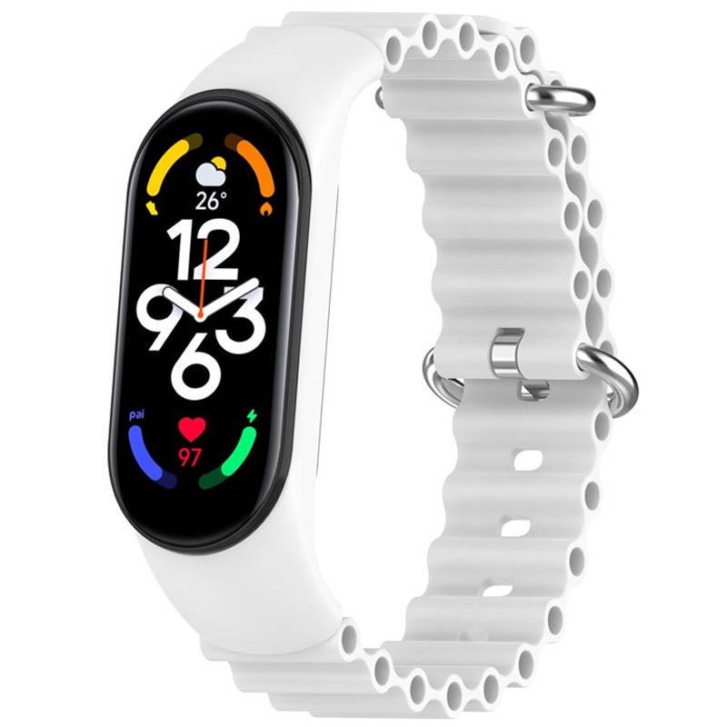 Ремінець Ocean Band для Xiaomi Mi Band 7/6/5/4/3 Білий/White (00000064769_1)