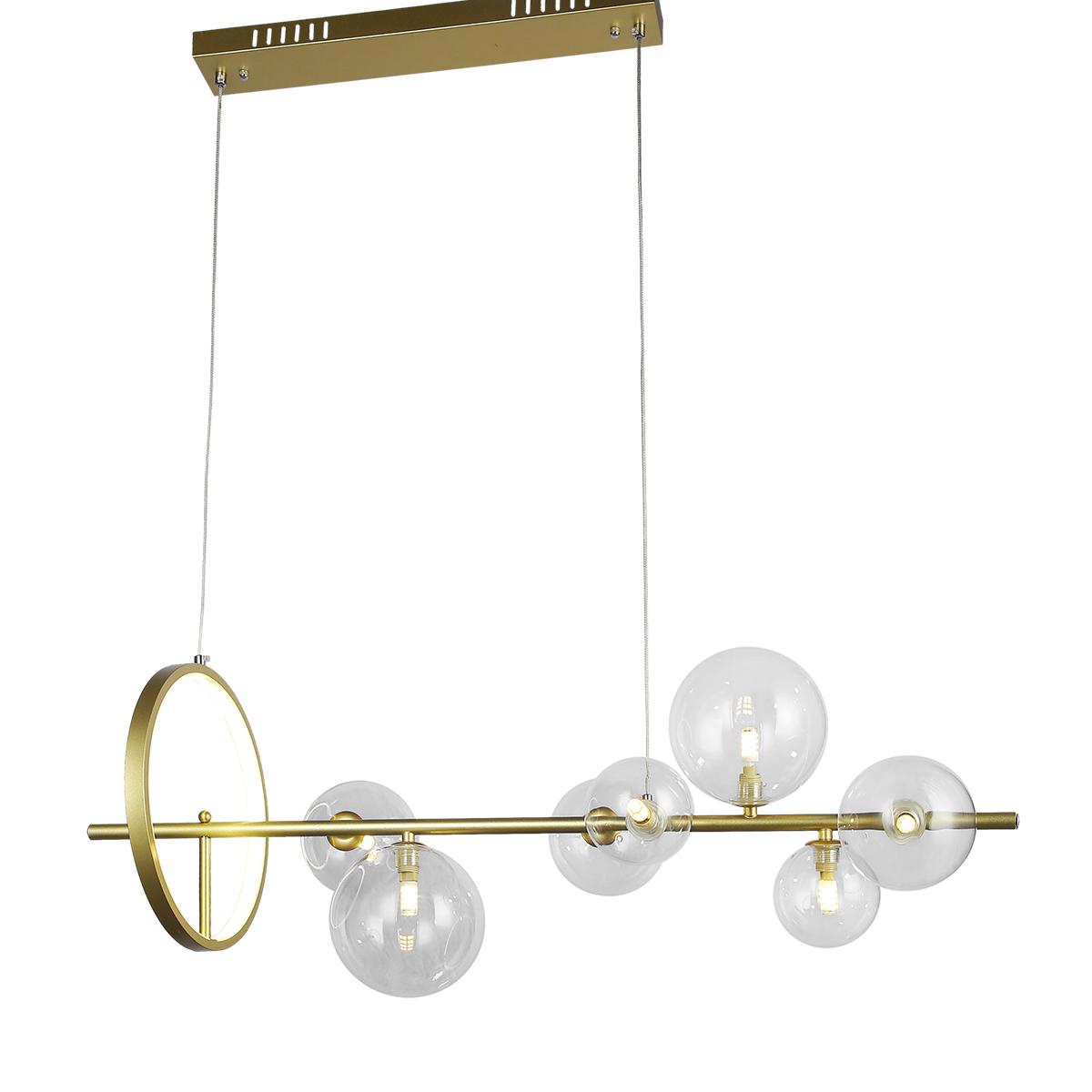 Люстра підвісна 918LP267-7 GD+CL