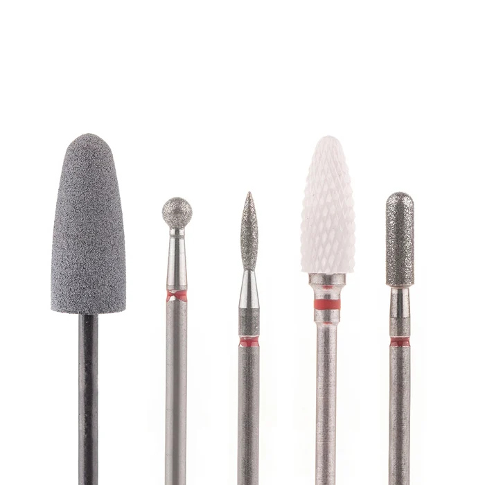 Набір фрез для тонкої кутикули м'яка абразивність 5 шт. Red (SET-5R)