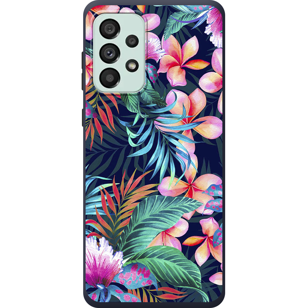 Чохол BoxFace Samsung Galaxy A33 5G (A336) flowers in the tropics Синій силікон (44140-up1971-44169)