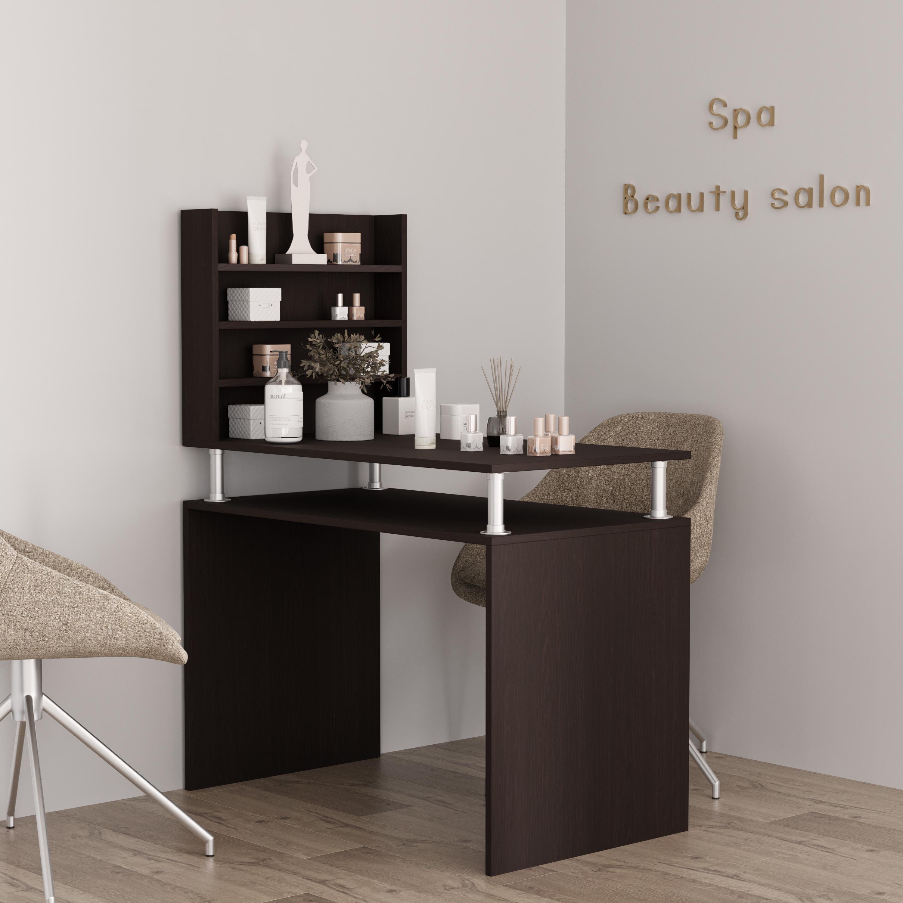 Стіл косметичний з полицями MNK-04 1000х550х1280 мм Венге Магія