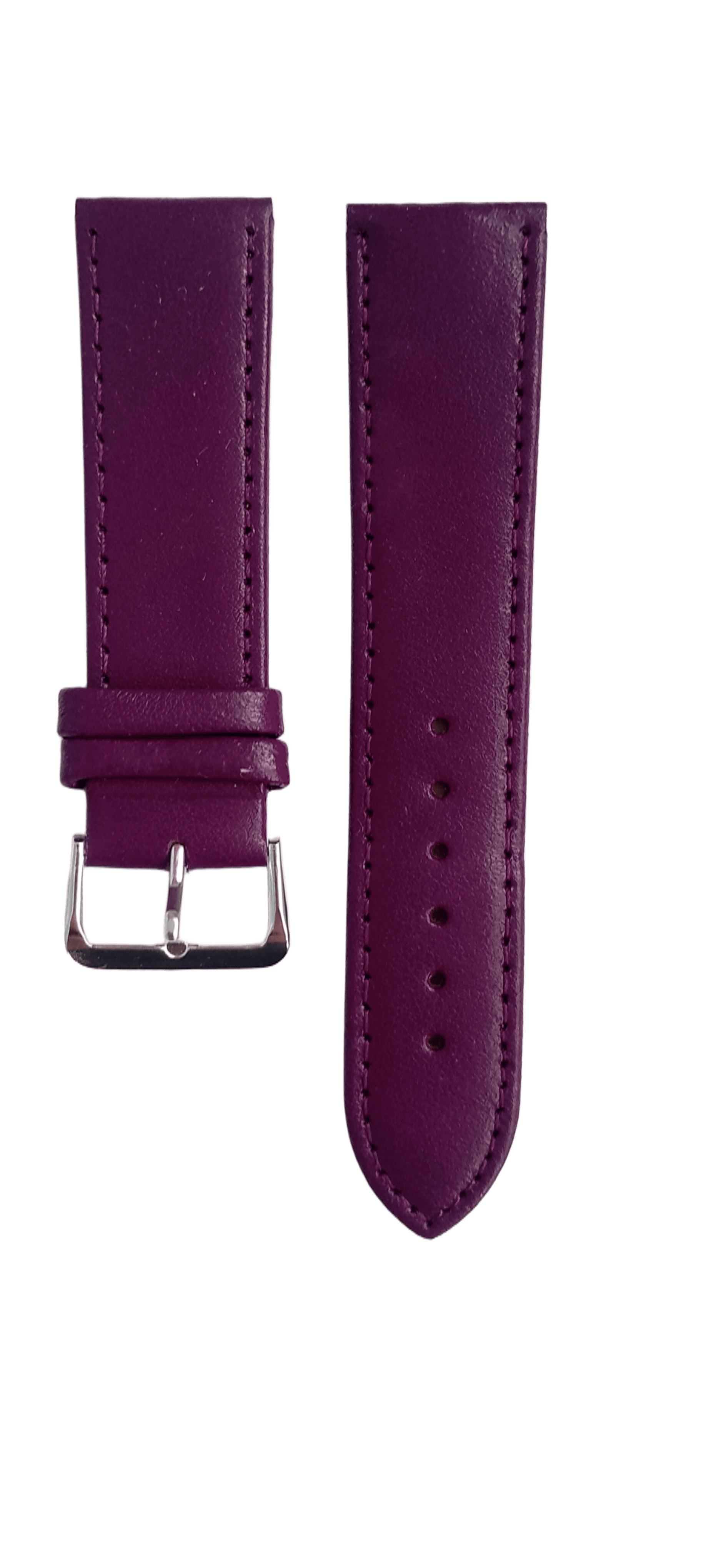 Ремешок для часов кожезаменитель гладкий 22х170 мм Фиолетовый (2453Р)