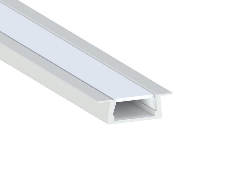 Профиль алюминиевый LEDUA АЛ-01-1 + рассеиватель для LED ленты врезной 1 м Белый (4866)